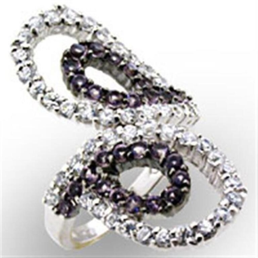 1.85 Amethyst & Topaz Infinity Sterling Silver Ring